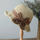 🎀 50 % DE DESCUENTO 👒 | Sombrero de paja con lazo retro – plegable y transpirable para el verano