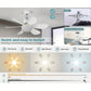 Ventilador de techo portátil 2 en 1 con control remoto y luz