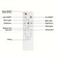 Ventilador de techo portátil 2 en 1 con control remoto y luz
