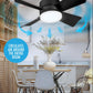 Ventilador de techo portátil 2 en 1 con control remoto y luz