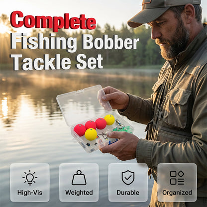 Kit completo de flotadores y plomos para pesca