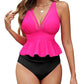 Conjunto tankini peplum para mujer con parte inferior