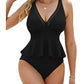Conjunto tankini peplum para mujer con parte inferior