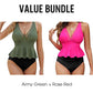 Conjunto tankini peplum para mujer con parte inferior