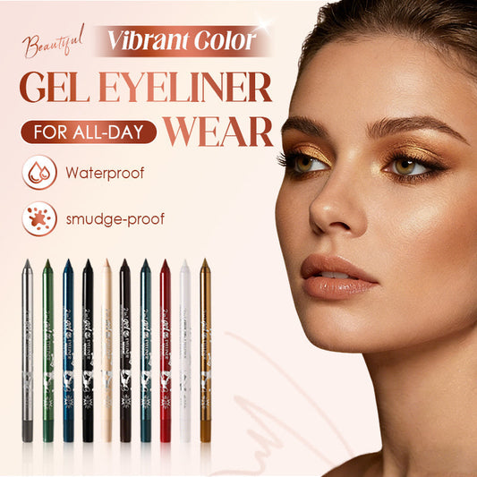 Delineador de ojos en gel de colores vibrantes para uso durante todo el día