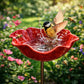 🐦 ¡50% DE DESCUENTO AHORA! 💖Flor de metal con bebedero para pájaros – ¡Hermosa decoración de jardín en uno!