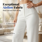 Pantalones casuales de pierna ancha para mujer en color sólido