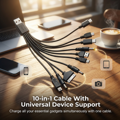 Cable de carga USB universal 10 en 1