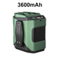 Ventilador de cintura multifuncional de 6000 mAh con 100 velocidades y linterna
