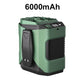 Ventilador de cintura multifuncional de 6000 mAh con 100 velocidades y linterna