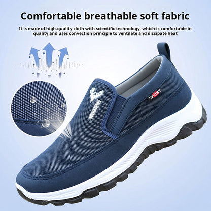 Zapatos de caminar transpirables sin cordones para hombre