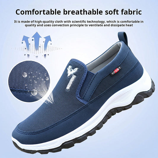 Zapatos de caminar transpirables sin cordones para hombre