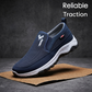 Zapatos de caminar transpirables sin cordones para hombre