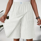 Falda pantalón casual para mujer con cintura elástica cruzada