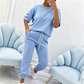 💥NUEVA OFERTA TOP💥 Conjunto casual para mujer de top de manga corta y pantalón