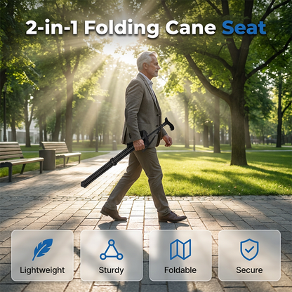 Bastón plegable para caminar con asiento