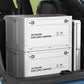 Caja de almacenamiento plegable para camping con tapa de madera