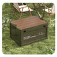 Caja de almacenamiento plegable para camping con tapa de madera