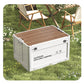 Caja de almacenamiento plegable para camping con tapa de madera