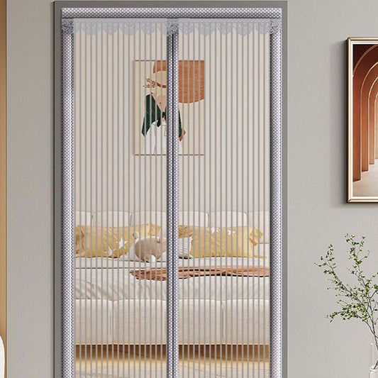 🦟 50% DE DESCUENTO 🧲 Puerta mosquitera magnética reforzada – Instalación fácil sin perforaciones – Anti insectos, paso manos libres y compatible con puertas de hasta 210 cm 🚪