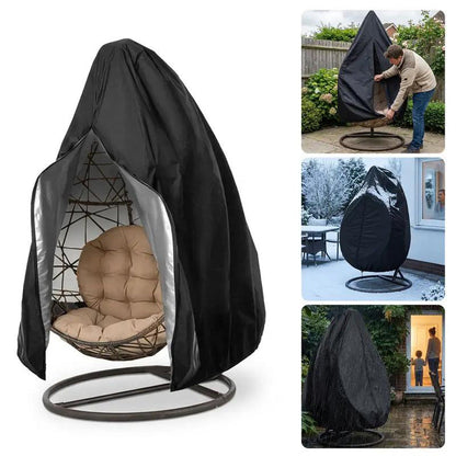 ⏰🔥¡TIEMPO LIMITADO: 50 % DE DESCUENTO! 🪑 Funda resistente e impermeable para silla colgante tipo huevo – resistente a los rayos UV, fabricada con duradero tejido Oxford y fácil de instalar con cremallera ☀️✨