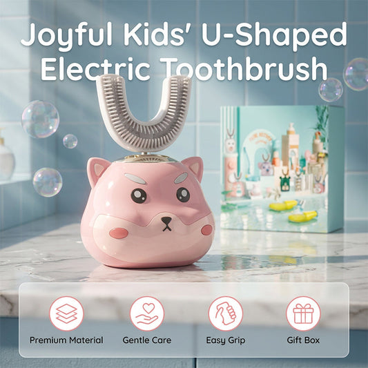 🎁⏰ Cepillo de dientes eléctrico automático en forma de U para niños
