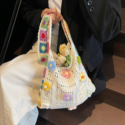 📢📢¡50% DE DESCUENTO!! ⏰ Bolso femenino de hombro en crochet estilo étnico
