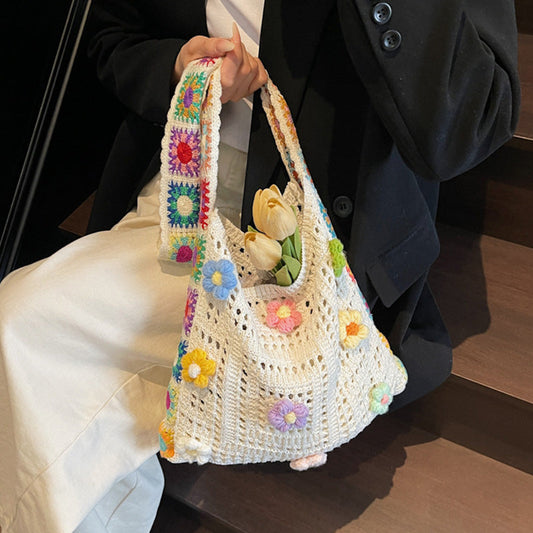 📢📢¡50% DE DESCUENTO!! ⏰ Bolso femenino de hombro en crochet estilo étnico