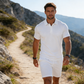 Conjunto masculino de verano de 2 piezas: polo y shorts