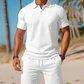 Conjunto masculino de verano de 2 piezas: polo y shorts