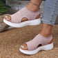 Sandalias de plataforma de punto transpirable para mujer