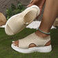 Sandalias de plataforma de punto transpirable para mujer