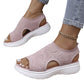 Sandalias de plataforma de punto transpirable para mujer