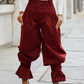 ⏳50% DE DESCUENTO POR TIEMPO LIMITADO⏰ Pantalones Bombachos Plisados para Mujer con Puños de Volantes 👖