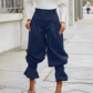 ⏳50% DE DESCUENTO POR TIEMPO LIMITADO⏰ Pantalones Bombachos Plisados para Mujer con Puños de Volantes 👖