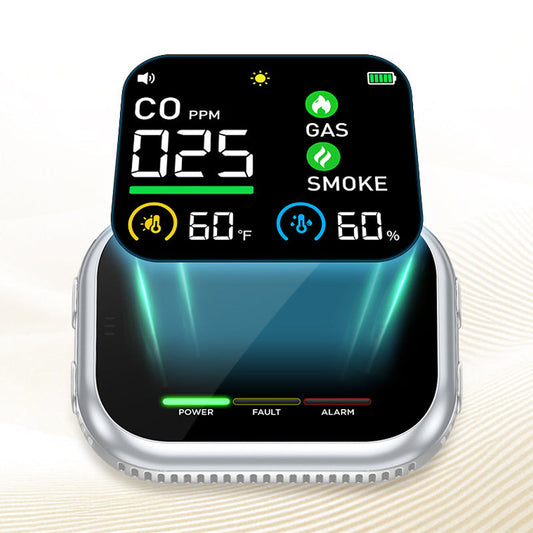 Alarma Portátil Multigás con Pantalla LCD y Batería de Respaldo