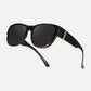 🥽👓 ¡53% DE DESCUENTO! Si usas gafas, ¡esto es para ti! Estas gafas de sol extragrandes se colocan fácilmente sobre tus gafas graduadas y te harán lucir como una estrella de cine. Sin clips caros y sin necesidad de usar lentes de contacto.