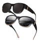 🥽👓 ¡53% DE DESCUENTO! Si usas gafas, ¡esto es para ti! Estas gafas de sol extragrandes se colocan fácilmente sobre tus gafas graduadas y te harán lucir como una estrella de cine. Sin clips caros y sin necesidad de usar lentes de contacto.