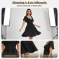 💃Vestido con mangas abullonadas, espalda descubierta y lazo🎀