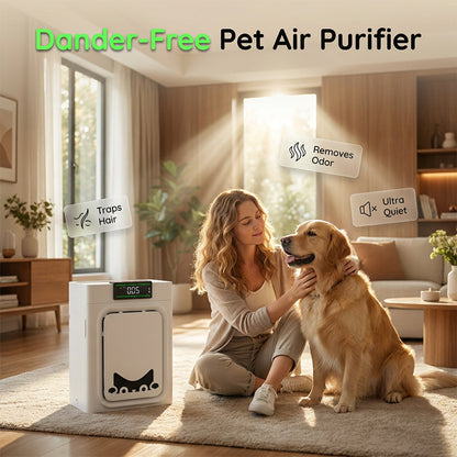 🥳 ¡OFERTA ESPECIAL 2026! 🥳💞 ¡Más de 50.000 vendidos! 🐕Purificador de aire para hogares con mascotas – Captura caspa y pelo, y neutraliza los olores del arenero. Doble filtración HEPA y prefiltro lavable – ¡Aire más fresco para ti y tu mascota! 🛡️✨