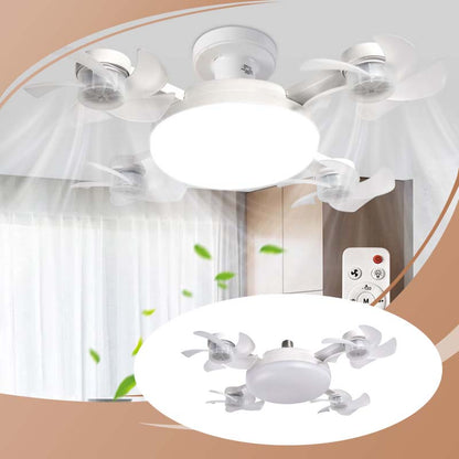 🌀 Nueva Lámpara de Techo con Ventilador y Casquillo E27 – Ventilador LED 2 en 1 Silencioso con Control Remoto, Refrigeración e Iluminación de Bajo Consumo para el Hogar y el Dormitorio