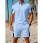 🔥Conjunto de camiseta de manga corta y pantalones cortos informales para hombre