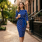 Vestido Retro Elegante de Lunares para Mujer