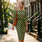Vestido Retro Elegante de Lunares para Mujer