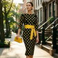 Vestido Retro Elegante de Lunares para Mujer