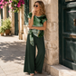 ⏳¡Último día con 50% DE DESCUENTO!☀️🎁 Conjunto Estampado de Mujer con Pantalón de Pierna Ancha 🌸Conjunto Transpirable de 2 Piezas • Top Suave con Nudo + Pantalón Fluido • Resistente a las Arrugas 🌿