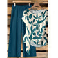 ⏳¡Último día con 50% DE DESCUENTO!☀️🎁 Conjunto Estampado de Mujer con Pantalón de Pierna Ancha 🌸Conjunto Transpirable de 2 Piezas • Top Suave con Nudo + Pantalón Fluido • Resistente a las Arrugas 🌿