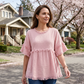 🔥Nuevas Llegadas y Ofertas Especiales – Blusa Casual para Mujer con Flecos y Mangas con Volantes