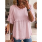 🔥Nuevas Llegadas y Ofertas Especiales – Blusa Casual para Mujer con Flecos y Mangas con Volantes