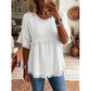 🔥Nuevas Llegadas y Ofertas Especiales – Blusa Casual para Mujer con Flecos y Mangas con Volantes